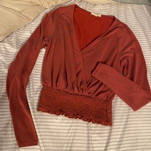 moa moa long sleeve crop top